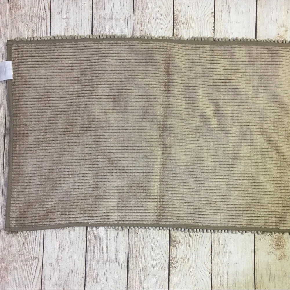 Fluffy Microfiber Beige Bath Rug 31” X 20”